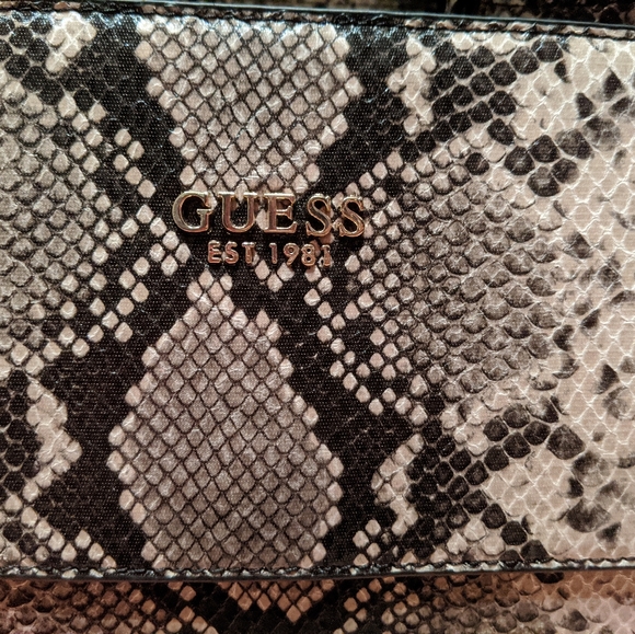 Guess Snakeskin Audrey Satchel - Picture 3 of 7